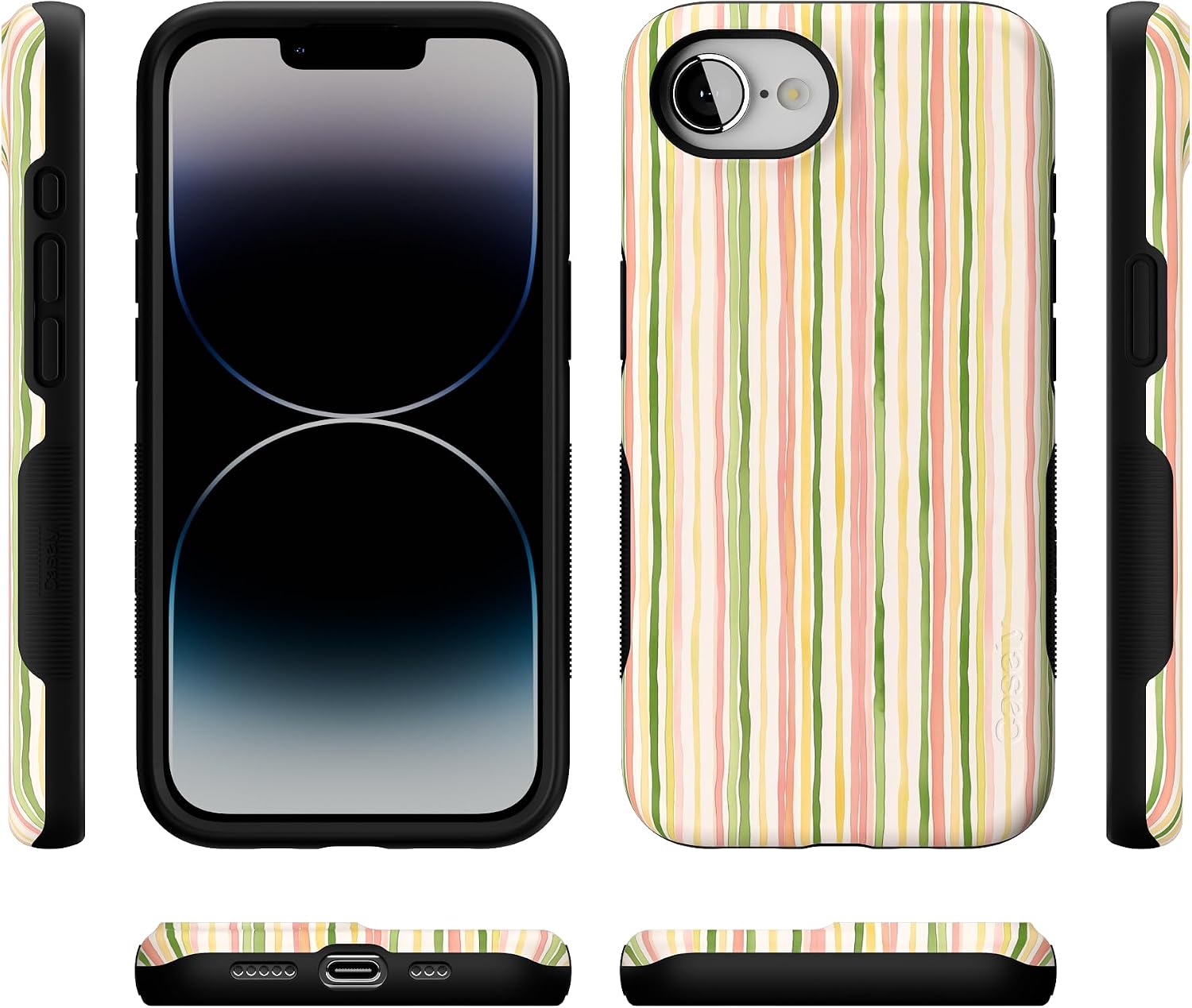 71Ftaaige1L._AC_SL1500_ Casely iPhone 17e Case | Sweet Stripes | Rainbow Pastel | Bold Protective Design | Compatible with MagSafe