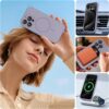 Miracase Magnetic for iPhone 15 Pro Case, [Soft Anti-Scratch Microfiber Lining], Compatible with MagSafe, Liquid Silicone Shockproof Drop Protection Phone Case for 15 Pro, Lavender Gray