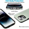 71GAqPqRGFL._AC_SL1500_ Casely iPhone 15 Pro Case | Pastel Picnic | Blue & Green Gingham | Bold Protective Design | Compatible with MagSafe
