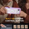 Miracase Magnetic for iPhone Air Case 6.5" [Compatible with MagSafe] Full-Body Phone Case with Built-in Glass Screen Protector & Camera Control,Drop Proof iPhone 17 Air Case Cover, Purple