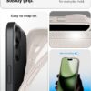 Spigen for iPhone 17 Case, Liquid Air [TPU Covered Camera Control] [No Magnet Ring] [Military-Grade Protection] - Natural Titanium