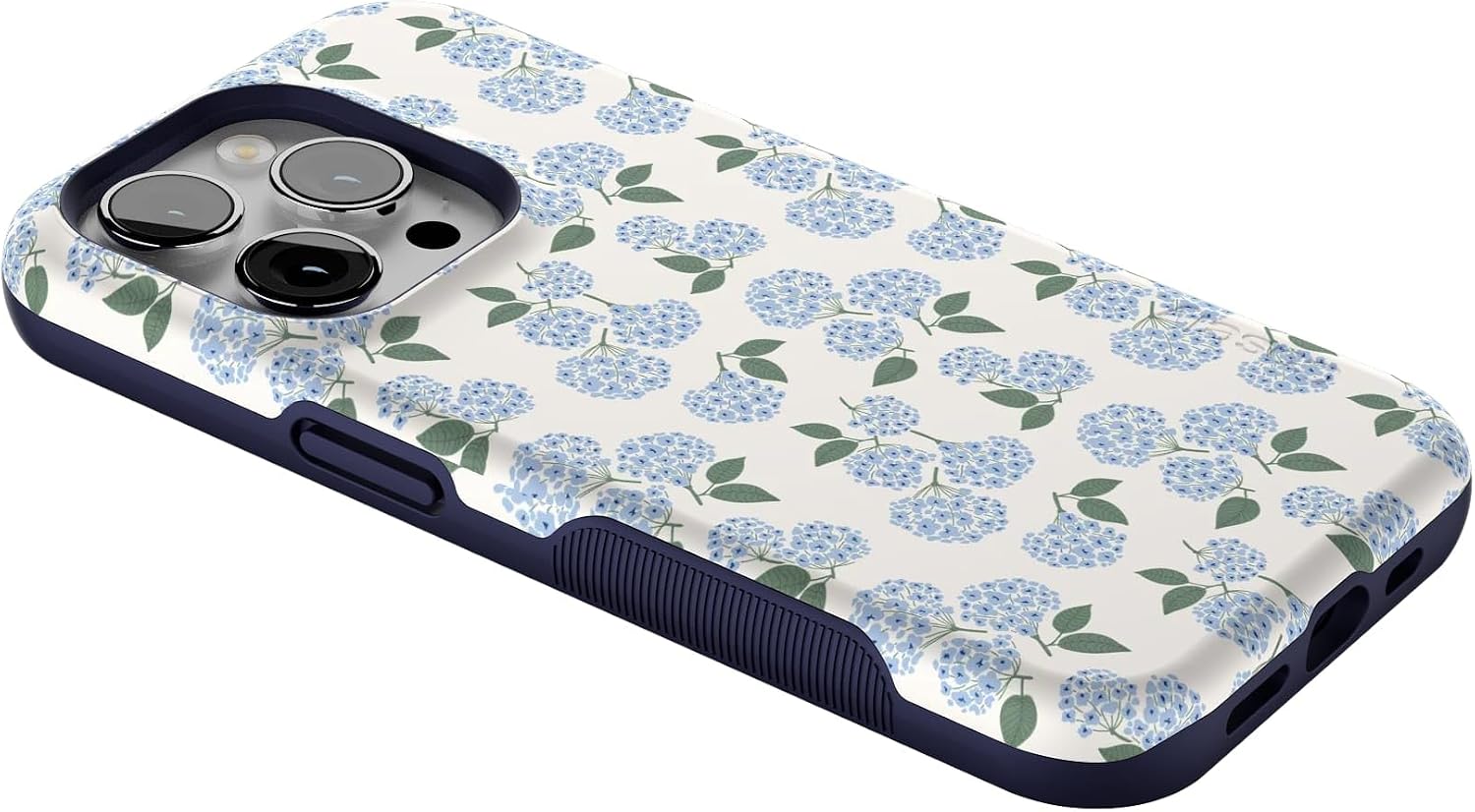 71GUtB20xoL._AC_SL1500_ Casely iPhone 14 Pro Case | Nantucket Cottage | Blue Hydrangea | Bold Protective Design | Compatible with MagSafe