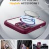 Miracase Magnetic for iPhone 16 Pro Case Full-Body Phone with Built-in Glass Screen Protector, [Compatible with MagSafe] Military Drop Proof 16 Pro Cover Bumper 6.3 inch, Plum