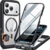 Miracase for iPhone 17 Pro Max Case 6.9" Full-Body Phone Case with Built-in Glass Screen Protector& Full Camera Protector, Camera Control [Magnetic with MagSafe] Drop Proof 17 ProMax Cover, Black