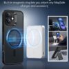 71H-CEf3qL._AC_SL1500_ ESR for iPhone 16 Plus Case, Compatible with MagSafe, Shockproof Military-Grade Protection, Scratch-Resistant Back, Magnetic Phone Case for iPhone 16 Plus, Classic Hybrid Case, Frosted Black