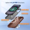 Miracase Compatible with iPhone 16 Case, [Soft Anti-Scratch Microfiber Lining], Compatible with MagSafe, Liquid Silicone Case Shockproof Drop Protection Phone Case for 16,Chocolate
