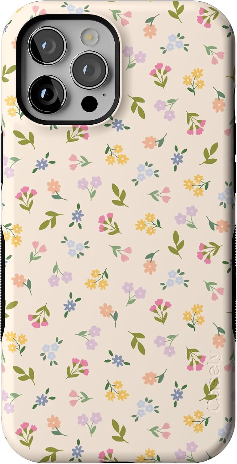71HHCAW4BSL._AC_SL1500_ Casely iPhone 12 Pro Max Case | Ditsy Floral | Tiny Flowers | Bold Protective Design | Compatible with MagSafe