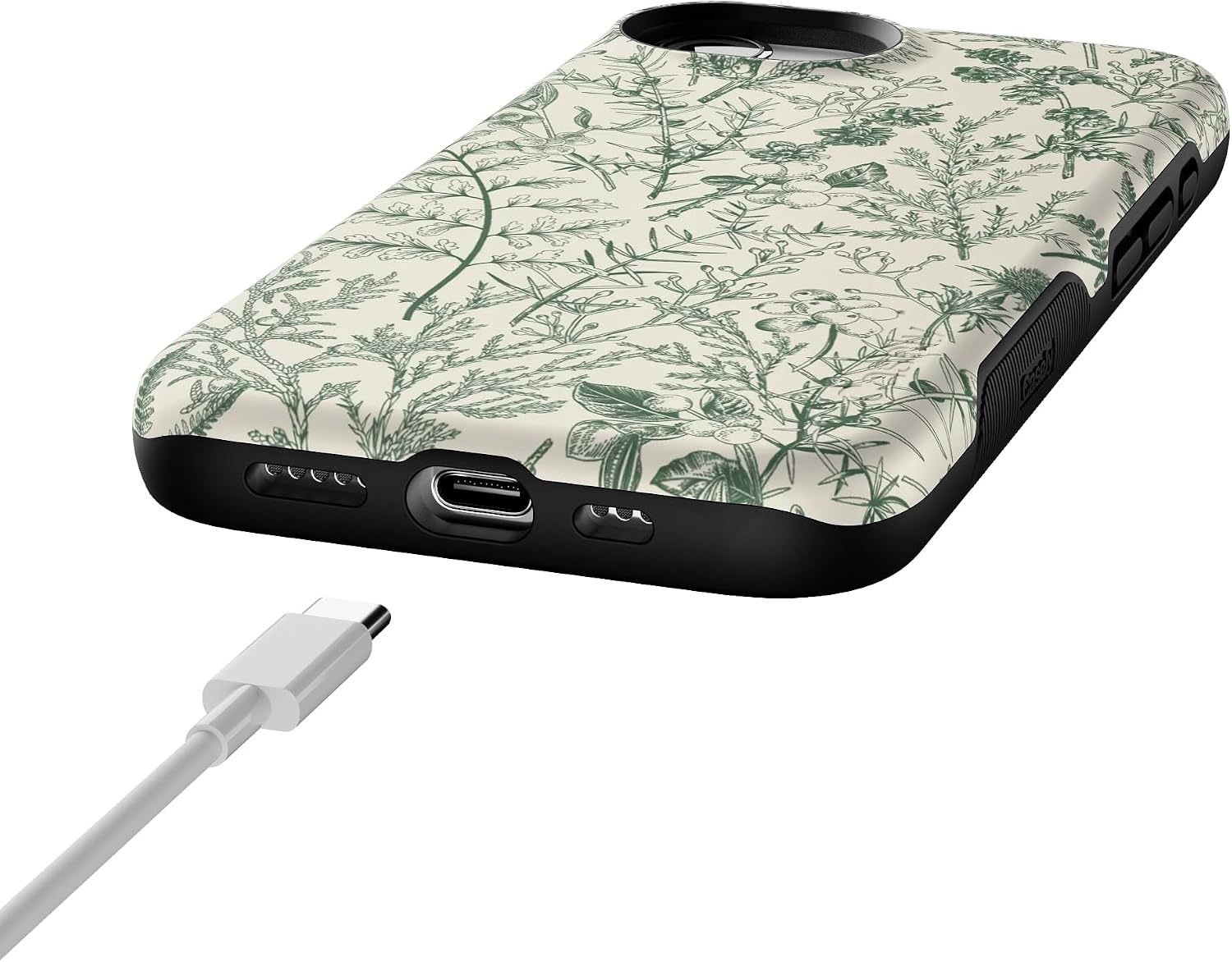 71Hnfzh3jAL._AC_SL1500_ Casely iPhone 16e Case | Sage Garden | Green Floral | Bold Protective Design | Compatible with MagSafe
