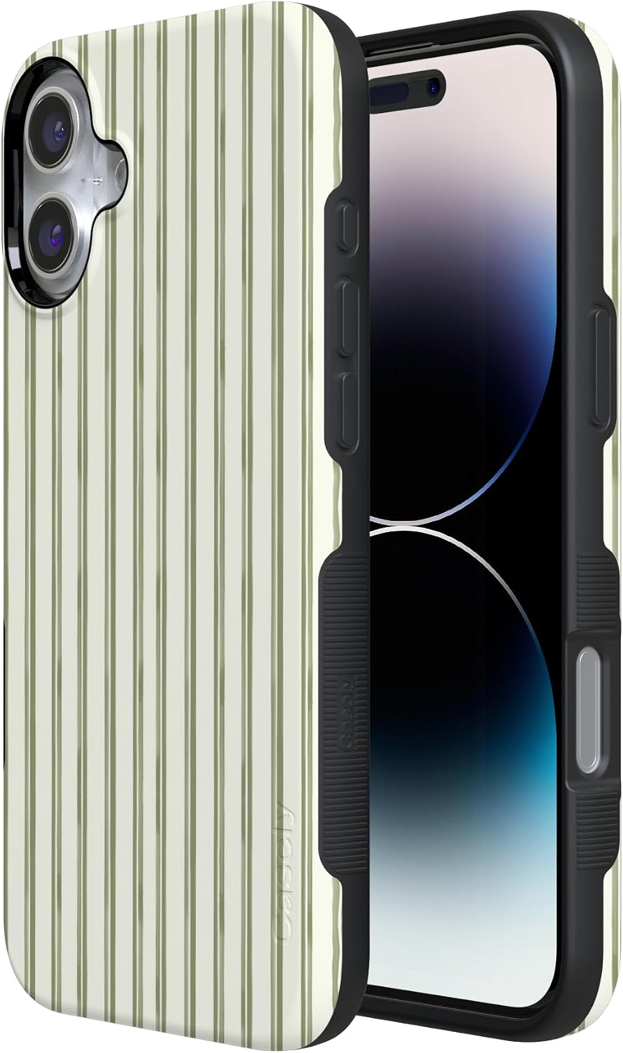 71IHJul8asL._AC_SL1500_ Casely iPhone 16 Case | Linen Stripe | The Boyfriend Collection | Bold Protective Design | Compatible with MagSafe
