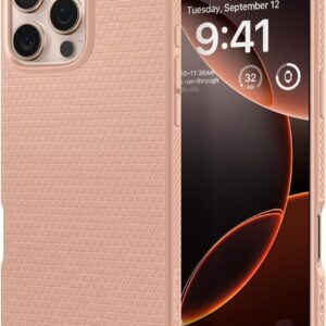 Spigen Liquid Air Designed for iPhone 16 Pro Case [NOT Compatible with MagSafe], [Military-Grade Protection] - Rose Titanium