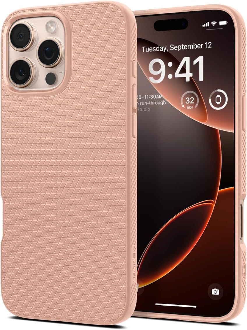 Spigen Liquid Air Designed for iPhone 16 Pro Case [NOT Compatible with MagSafe], [Military-Grade Protection] - Rose Titanium
