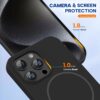 Miracase Magnetic for iPhone 15 Pro Max Case, [Soft Anti-Scratch Microfiber Lining], Compatible with MagSafe, Liquid Silicone Case Shockproof Drop Protection Phone Case for 15 ProMax, Black