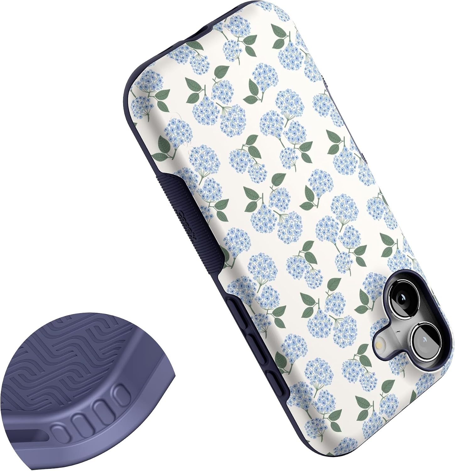 71IvbuGUshL._AC_SL1500_ Casely iPhone 17 Case | Nantucket Cottage | Blue Hydrangea | Bold Protective Design | Compatible with MagSafe