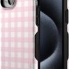 71JQMmTT2CL._AC_SL1500_ Casely iPhone 15 Plus Case | Pink Plaid | Sunday Best | Bold Protective Design | Compatible with MagSafe