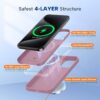 Miracase Magnetic for iPhone 15 Pro Max Case, [Soft Anti-Scratch Microfiber Lining], Compatible with MagSafe, Liquid Silicone Case Shockproof Drop Protection Phone Case for 15 ProMax, Blackcurrant