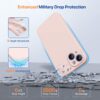 Miracase Designed for iPhone 14 Case, [Upgraded Enhanced Camera Protection], Shockproof Liquid Silicone Case with Microfiber Lining, 6.1 inch, Sand Pink