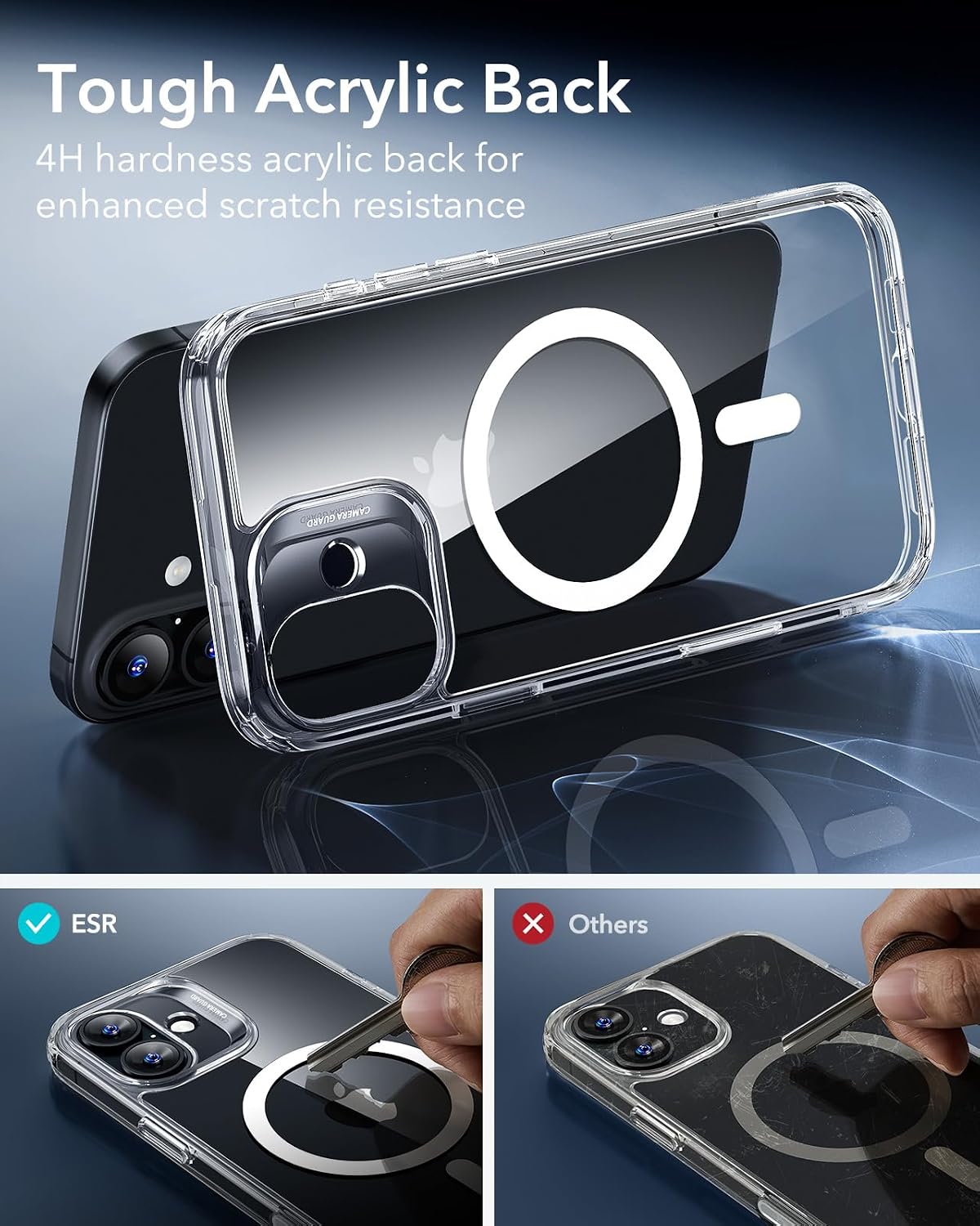 ESR for iPhone 17 Case, Camera Control Cover, Compatible with MagSafe, Shockproof Military-Grade Protection, Magnetic Phone Case for iPhone 17, Classic Hybrid Case, Clear