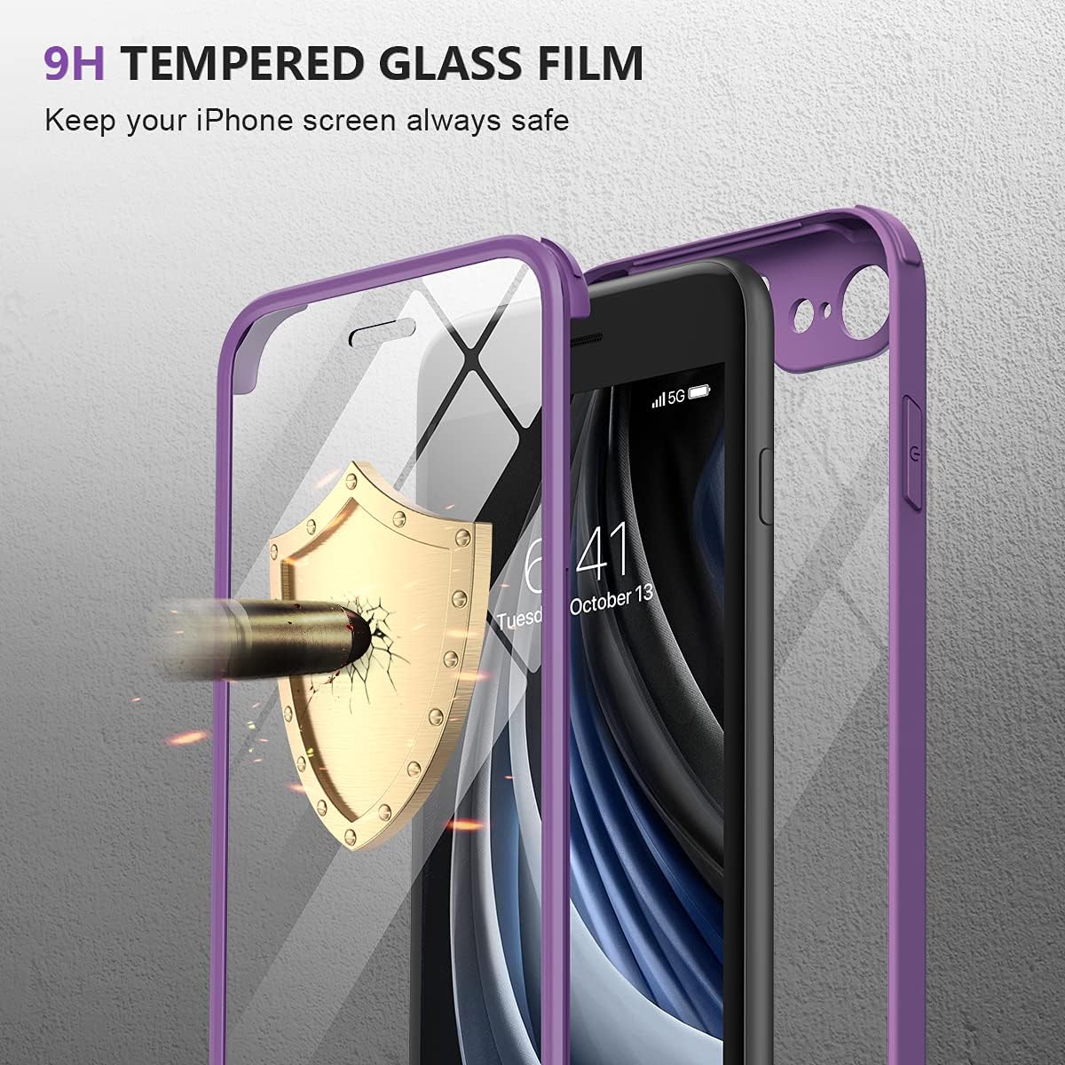 71KPcg1eAS._AC_SL1200_ Miracase Crossbody Phone Lanyard Cases, Clip and Go Strap for iPhone SE, Adjustable Crossbody Cell Belt with Zippered Pouch, Neck Shoulder Cell Lanyard for Women, Purple
