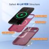 71KqtObc-3L._AC_SL1500_ Miracase Magnetic for iPhone Air Case, Compatible with MagSafe, Integrated Silicone Camera Control Cover, 3.0mm Thicken Shockproof Drop Protection Phone Case for 17 Air,Wine Red