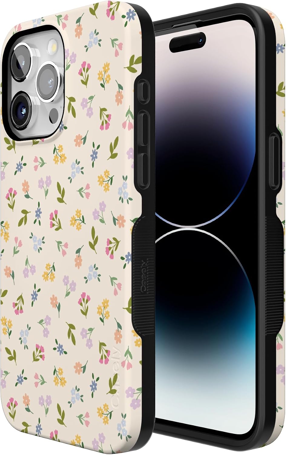 71LEVIVHhnL._AC_SL1500_ Casely iPhone 15 Pro Case | Ditsy Floral | Tiny Flowers | Bold Protective Design | Compatible with MagSafe