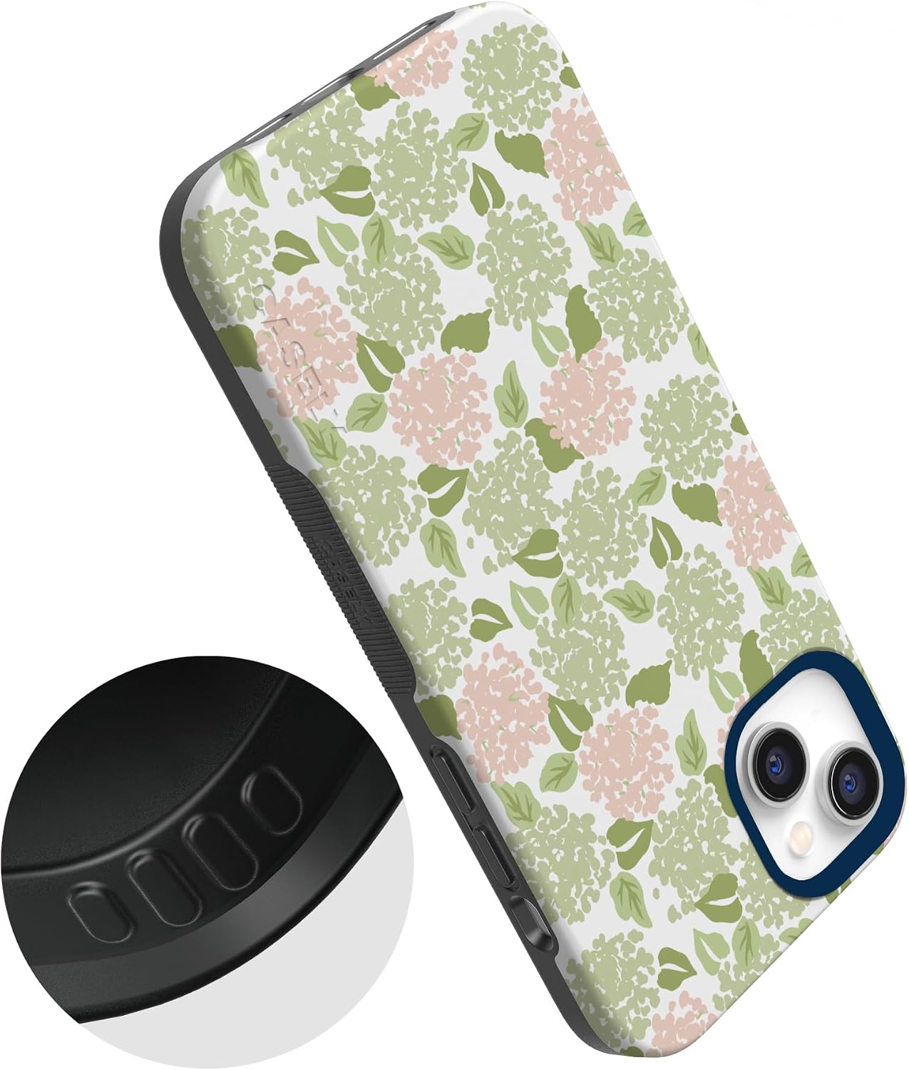 71LKQ1g5kYL._AC_SL1500_ Casely iPhone 14 Plus Case | Hydrangea Haze | Floral Garden | Bold Protective Design | Compatible with MagSafe