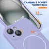 Miracase Compatible with iPhone 15 Case, [Soft Anti-Scratch Microfiber Lining], Liquid Silicone Case Gel Rubber Shockproof Drop Protection Phone Case for iPhone 15, Light Purple