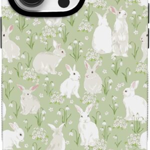 Casely iPhone 14 Pro Case | Hop to it | Green Bunny | Bold Protective Design | Compatible with MagSafe