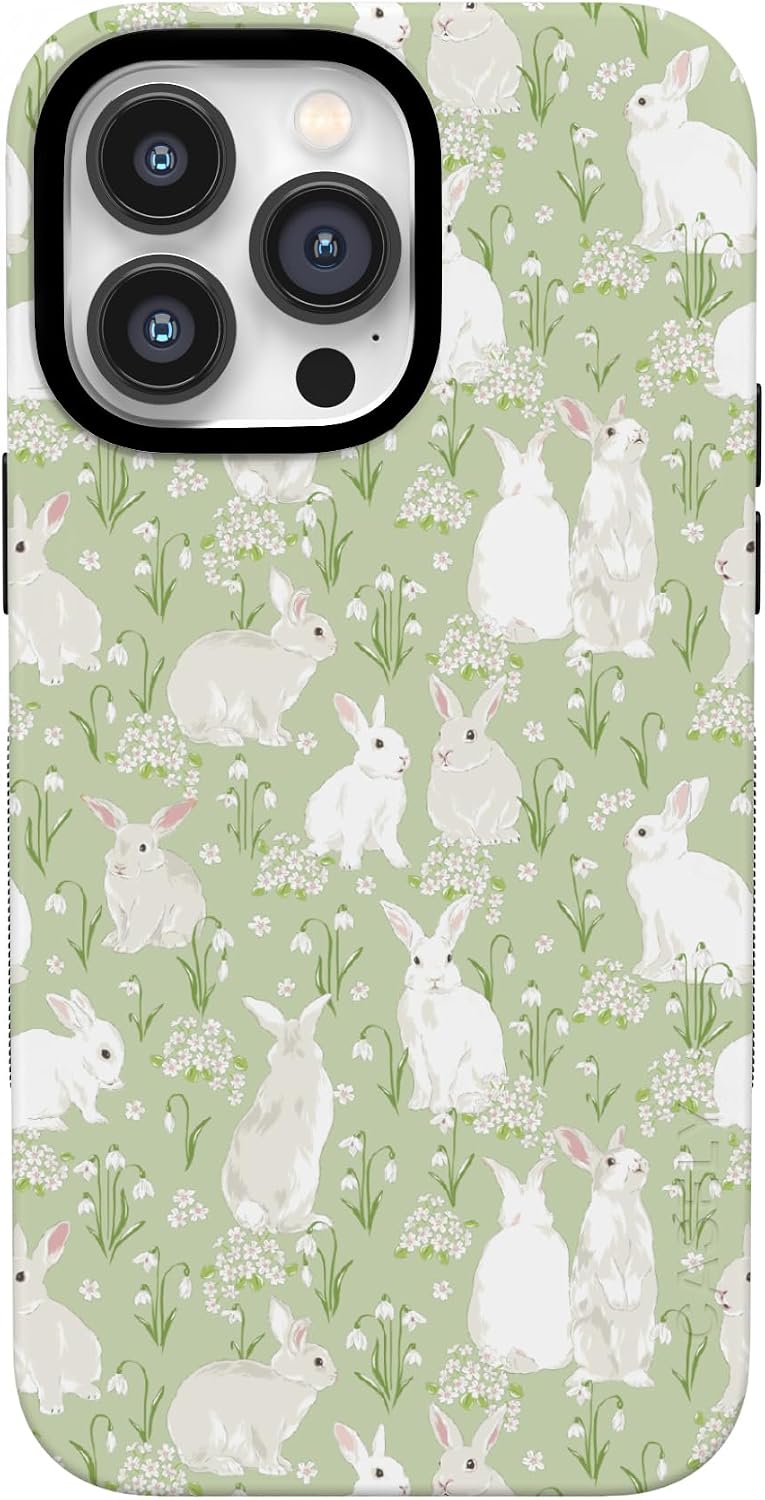 71LiygmvK7L._AC_SL1500_ Casely iPhone 14 Pro Case | Hop to it | Green Bunny | Bold Protective Design | Compatible with MagSafe