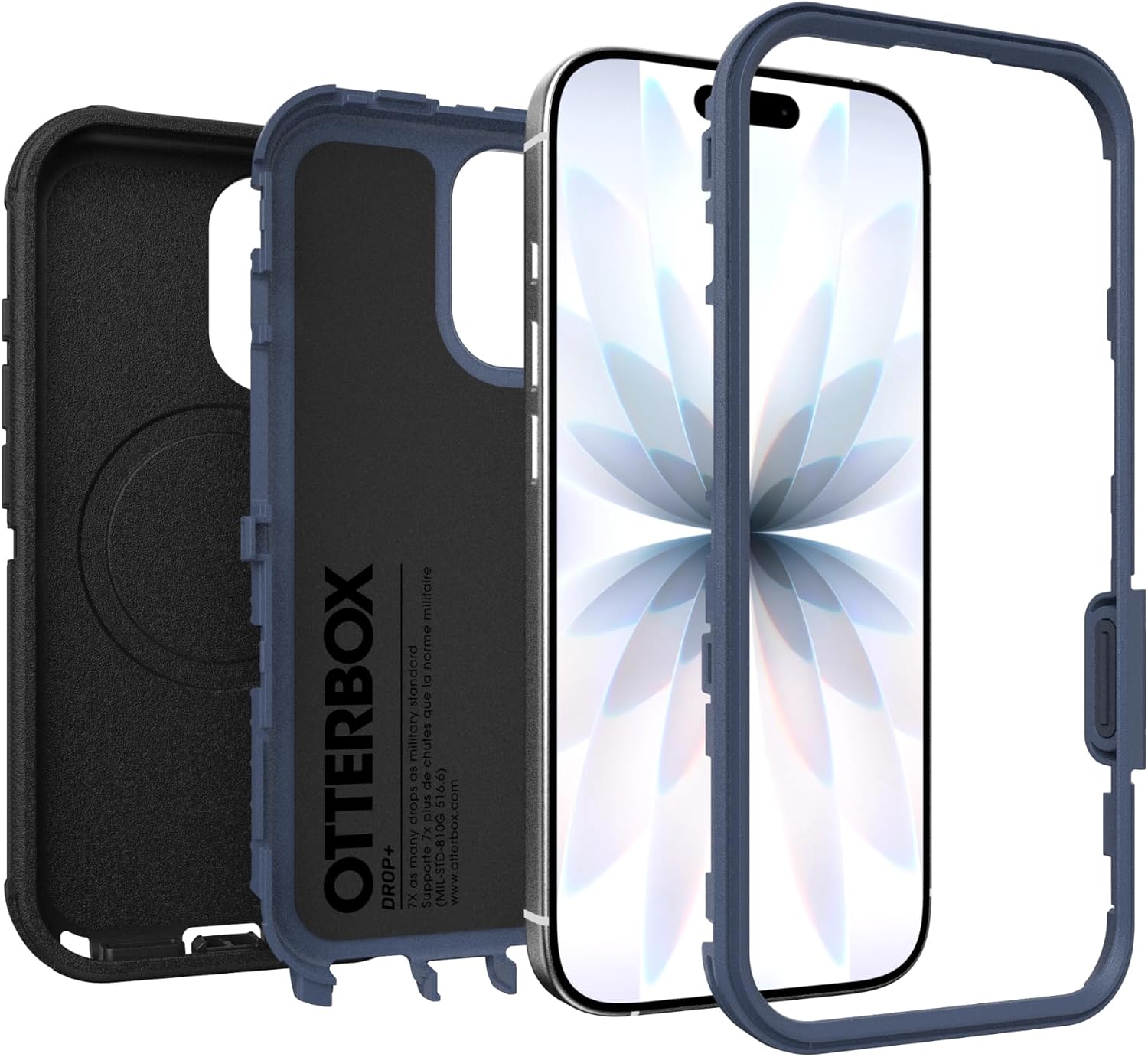 71Lrg4DpQjL._AC_SL1500_ OtterBox iPhone 17 (Only) - Defender Series Case - Black Shadow (Black & Blue) - Snaps on MagSafe - Tough - Rugged & Durable