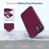 Miracase Designed for iPhone 11 Phone Case, with Screen Protector, Liquid Silicone Gel Rubber Drop Protection Shockproof Cover Phone Case for iPhone 11, Wine Red