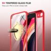 71MRDe8c46S._AC_SL1200_ Miracase for iPhone SE Phone Case 3rd/2nd Generation 2022 2020 Full-Body with Built-in Glass Screen Protector, Heavy Duty 360° Protective Shockproof Bumper Cover for iPhone 8/SE 4.7 Inch, Red