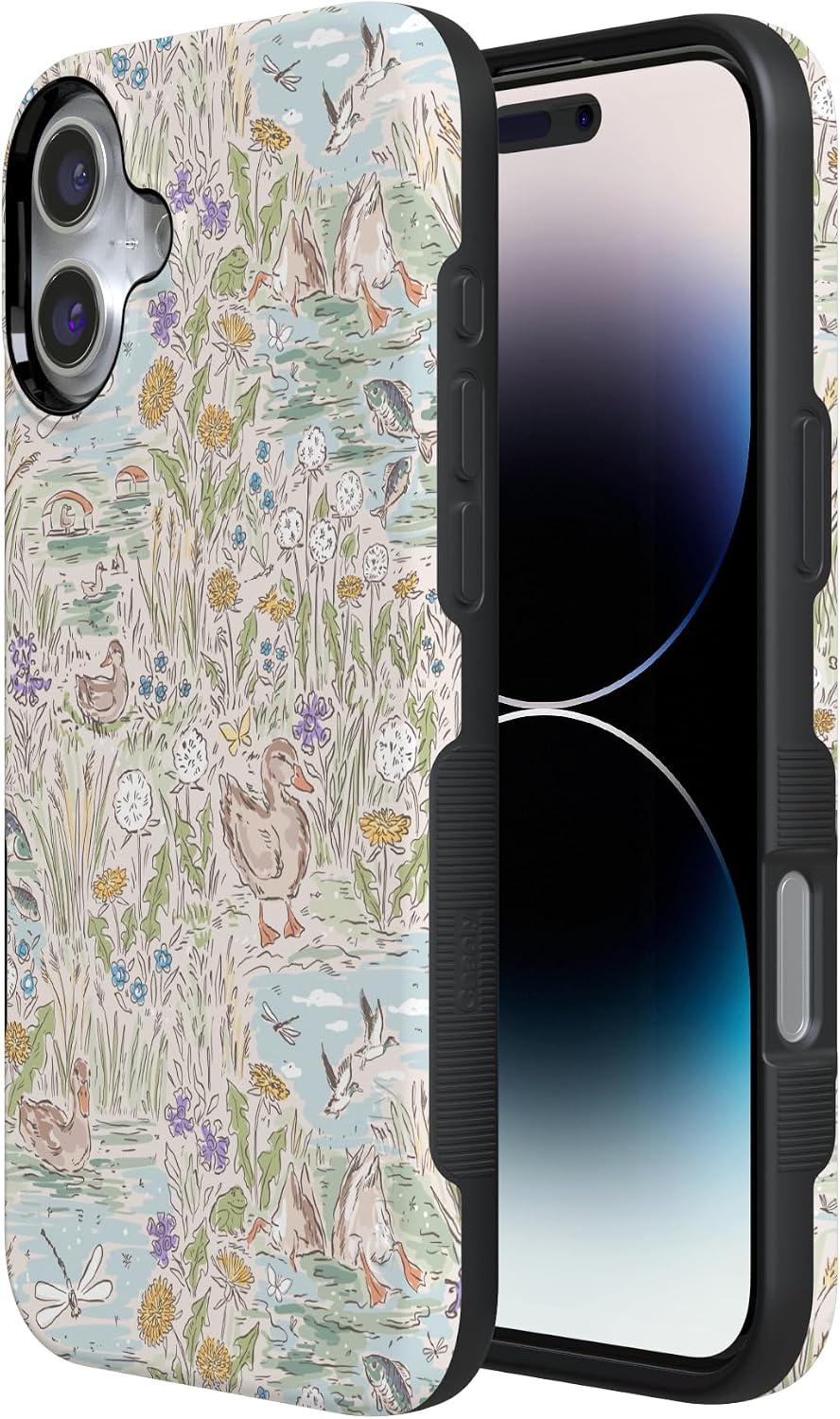 71MZgQvPnPL._AC_SL1500_ Casely iPhone 16 Plus Case | The Waddle Path | Duck Pond | Bold Protective Design | Compatible with MagSafe