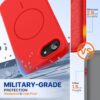 Miracase Magnetic for iPhone 17e Case & iPhone 16e Case, [Soft Anti-Scratch Microfiber Lining], Compatible with MagSafe, Silicone Shockproof Protection Phone Case for iPhone 17e/16e, Red