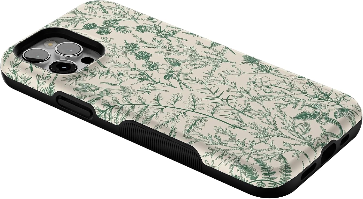 71Mooue4NaL._AC_SL1500_ Casely iPhone 12/12 Pro Case | Sage Garden | Green Floral | Bold Protective Design | Compatible with MagSafe