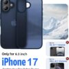 Eastinbox for iPhone 17 Case [16FT Military Grade Shockproof], Anti-Slip Anti-Scratch, Slim Translucent Frosted Matte Phone Cover, Case for i Phone17 6.3", Blue