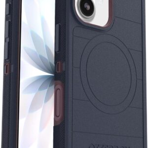 OtterBox iPhone 17 (Only) - Defender Series Case - Indigo Tulip (Blue & Purple) - Snaps on MagSafe - Tough - Rugged & Durable