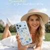 71OMrnZ0FkL._AC_SL1500_ ESR for iPhone 17 Pro Case, Camera Control Cover, Compatible with MagSafe, Shockproof Military-Grade Protection, Magnetic Case for iPhone 17 Pro, Classic Hybrid, Tropical Paradise, Light Blue