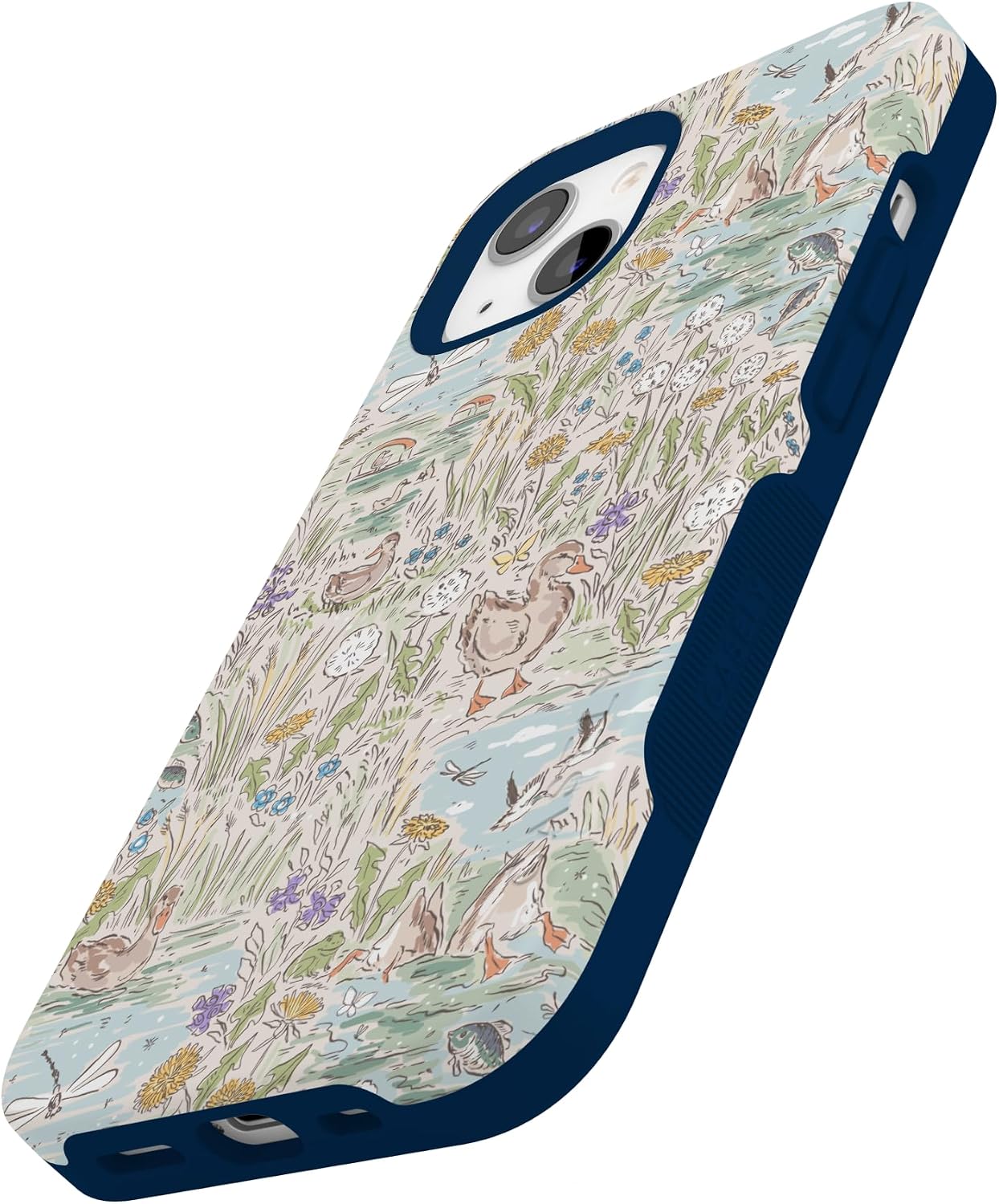 71ONzwcHbwL._AC_SL1500_ Casely iPhone 13 Mini Case | The Waddle Path | Duck Pond | Bold Protective Design | Compatible with MagSafe
