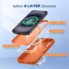 Miracase Compatible with iPhone 16 Case, [Soft Anti-Scratch Microfiber Lining], Compatible with MagSafe, Liquid Silicone Case Shockproof Drop Protection Phone Case for 16,Orange