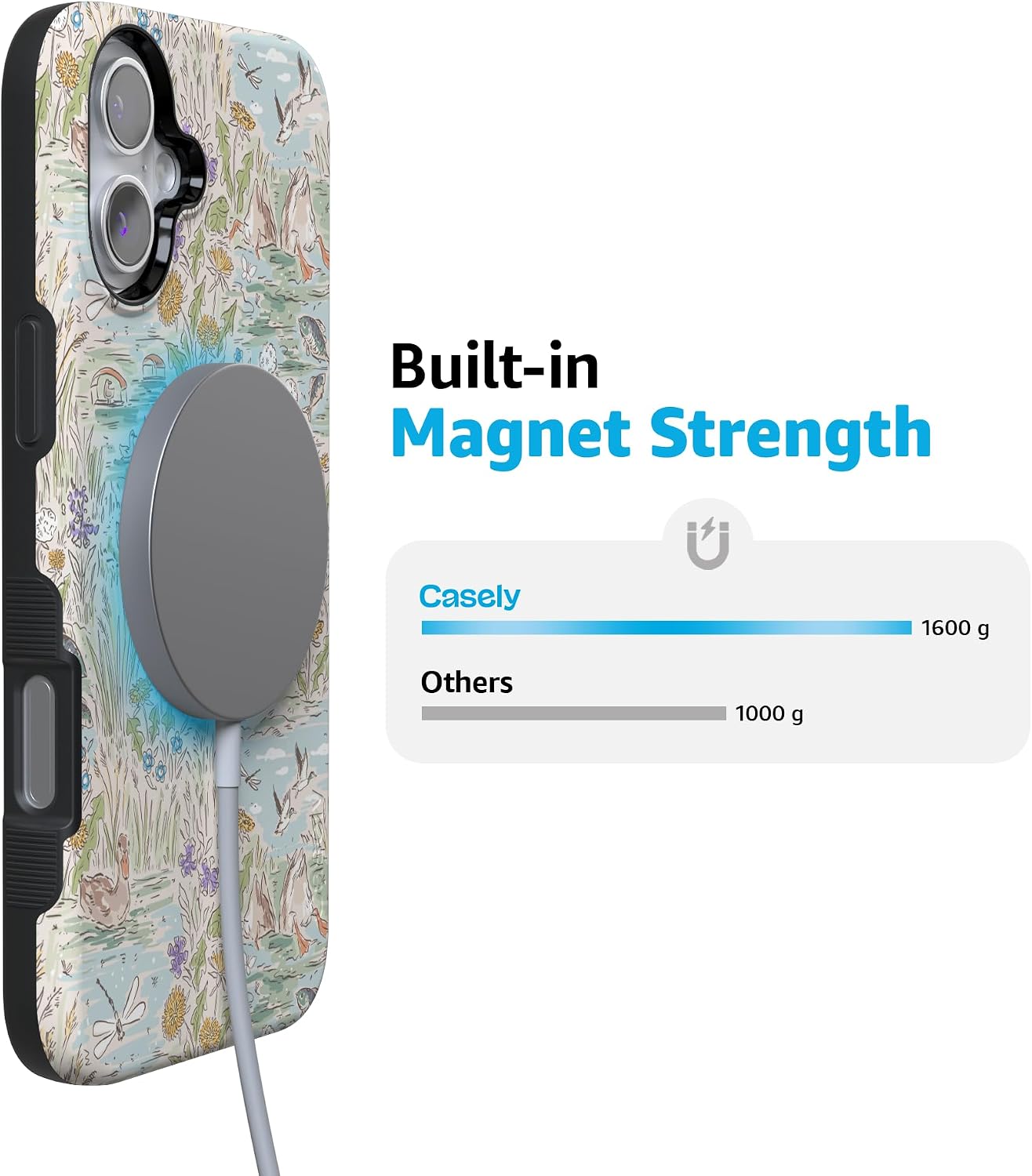 71OU6gfNqmL._AC_SL1500_ Casely iPhone 16 Plus Case | The Waddle Path | Duck Pond | Bold Protective Design | Compatible with MagSafe