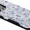 Casely iPhone 13 Pro Case | Blue Vintage Rabbits in Spring Flowers | Compatible with MagSafe | Bold Protective Design