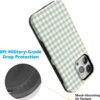 71OdmrePXxL._AC_SL1500_ Casely iPhone 15 Pro Case | Pastel Picnic | Blue & Green Gingham | Bold Protective Design | Compatible with MagSafe