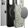 71P7CH0TSbL._AC_SL1500_ Casely iPhone 12/12 Pro Case | Sage Garden | Green Floral | Bold Protective Design | Compatible with MagSafe