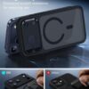 71PMCdPz1YL._AC_SL1500_ ESR for iPhone 17 Pro Max Case, Camera Control Cover, Compatible with MagSafe, Shockproof Military-Grade Protection, Magnetic Phone Case for iPhone 17 Pro Max, Classic Hybrid Case, Frosted Black