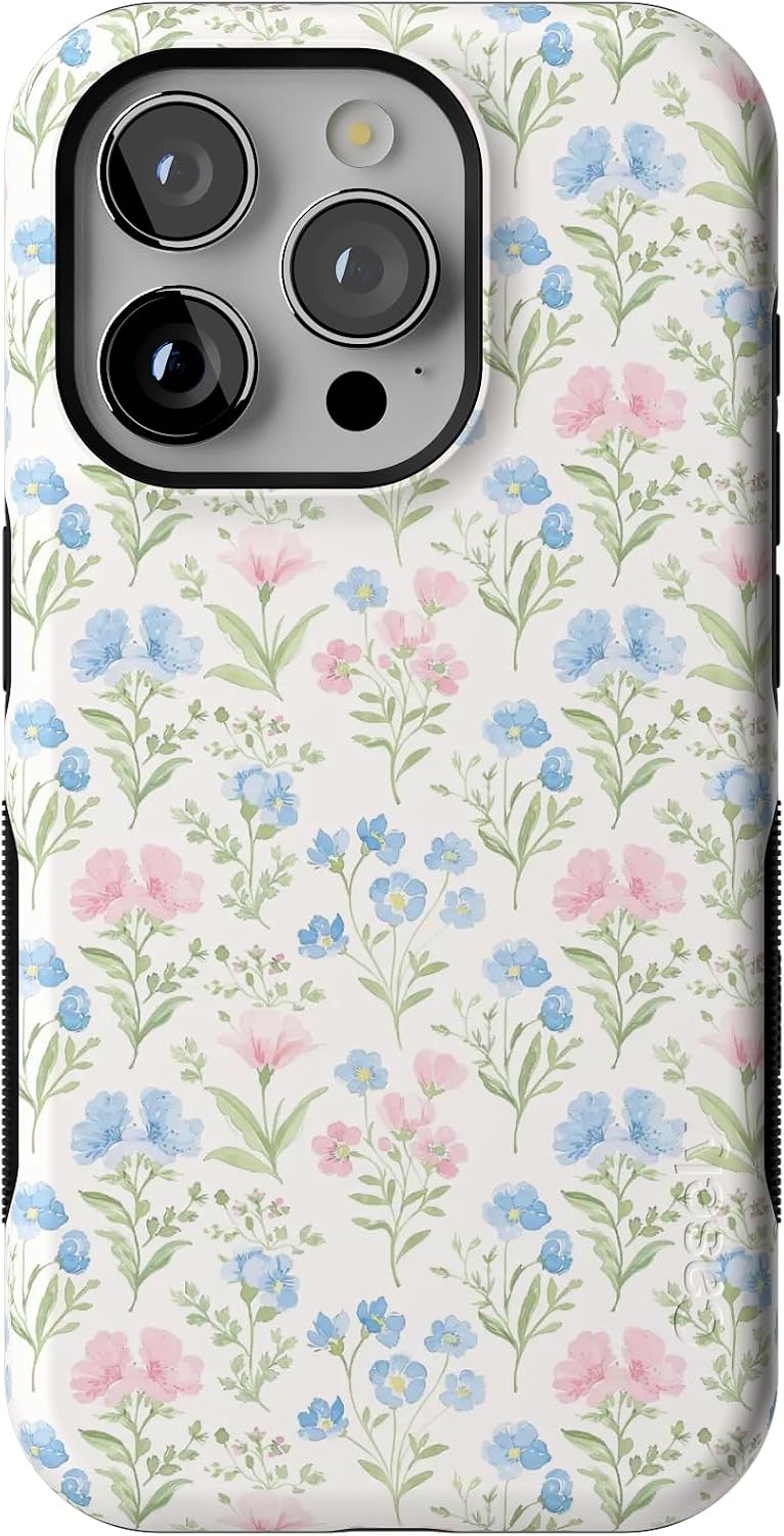 71PUT1fap6L._AC_SL1500_ Casely iPhone 15 Pro Case | Sunday Best | Pastel Garden | Bold Protective Design | MagSafe Compatible Design