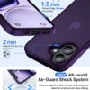 Eastinbox for iPhone 17 Case [16FT Military Grade Shockproof], Anti-Slip Anti-Scratch, Slim Translucent Frosted Matte Phone Cover, Case for i Phone17 6.3", Purple