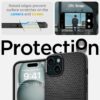 Spigen Liquid Air Designed for iPhone 15 Plus Case (2023) [Military-Grade Protection] - Matte Black