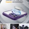 Miracase Magnetic for iPhone 16 Pro Case Full-Body Phone with Built-in Glass Screen Protector, [Compatible with MagSafe] Military Drop Proof 16 Pro Cover Bumper 6.3 inch, Purple