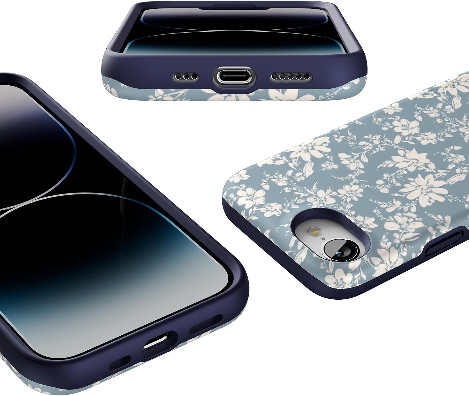 71QalxOa-VL._AC_SL1500_ Casely iPhone 16e Case | Afternoon Tea | Blue Floral | Bold Protective Design | Compatible with MagSafe