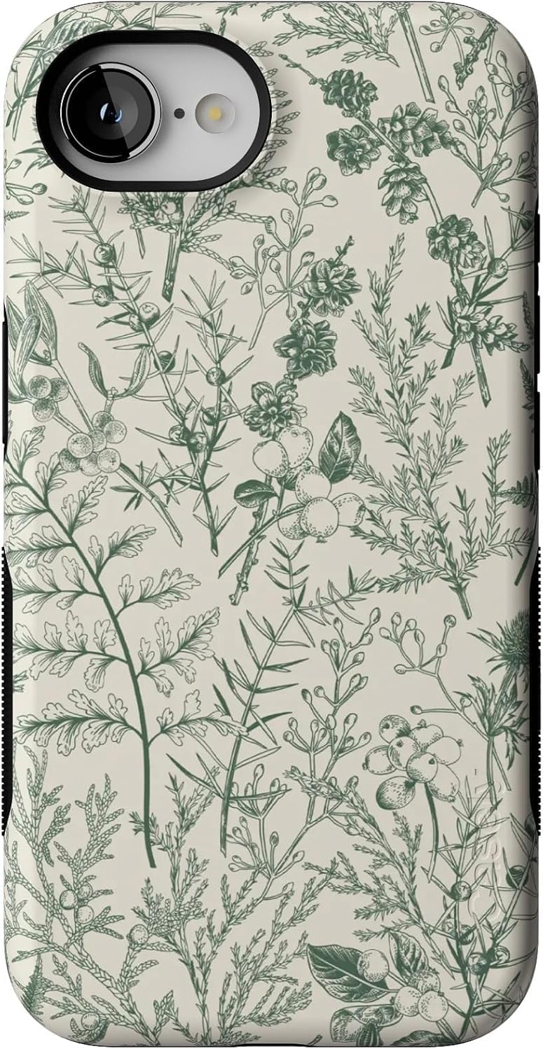 71QettYdwbL._AC_SL1500_ Casely iPhone 16e Case | Sage Garden | Green Floral | Bold Protective Design | Compatible with MagSafe